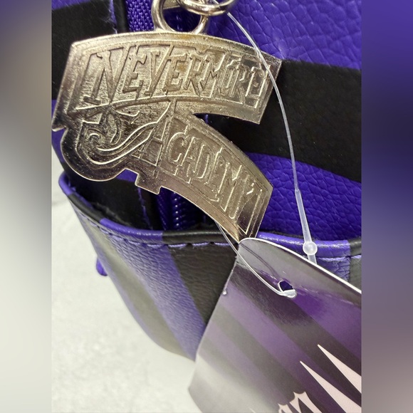 Wednesday Nevermore Academy Mini Backpack Purple Black main image 2